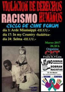 Lee más sobre el artículo CICLO DE CINE FORUM-RACISMO