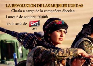Lee más sobre el artículo 2 de octubre- Charla: «La revolución de las mujeres kurdas»