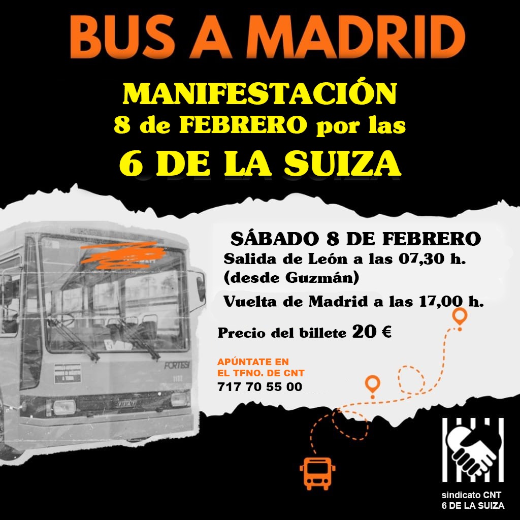 En este momento estás viendo 08/02/2025: Todxs a Madrid por las 6 de La Suiza